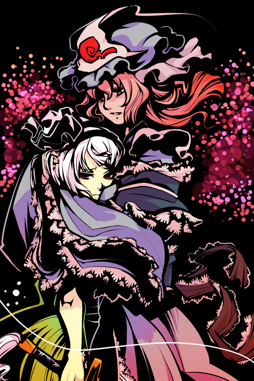 konpaku youmu and saigyouji yuyuko (touhou) drawn by hounori
