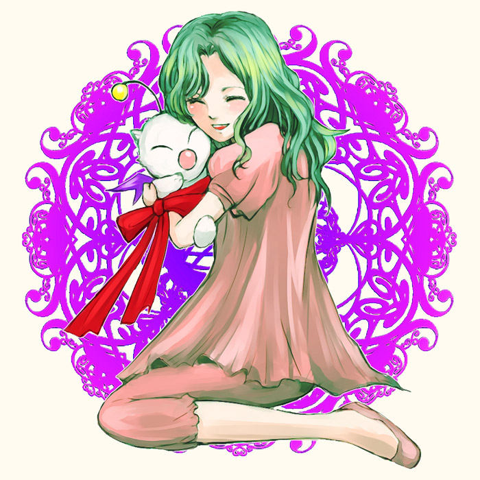 terra branford and moogle (final fantasy and 1 more) drawn by mitty_(m@jenca)