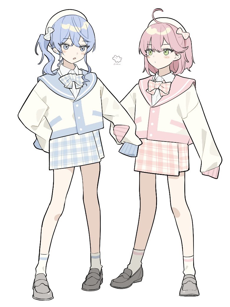 hoshimachi suisei and sakura miko (hololive) drawn by tai_inukai