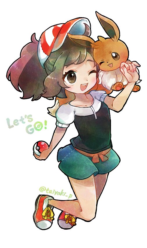 eevee and elaine (pokemon and 1 more) drawn by doradorakingyo