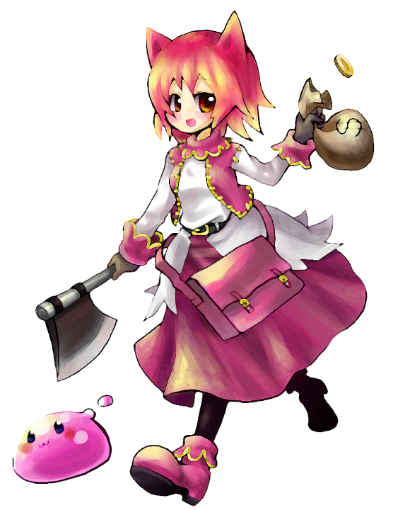poring and merchant (ragnarok online) drawn by doroidsan