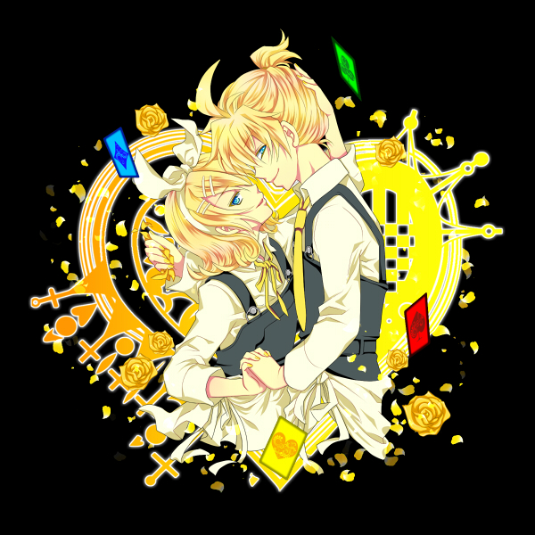 kagamine rin and kagamine len (vocaloid and 1 more) drawn by kairi_(oro-n)