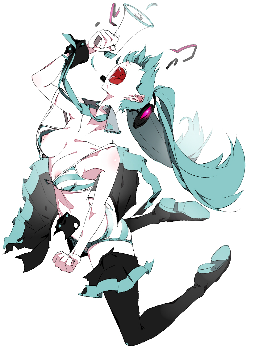 hatsune miku (vocaloid and 1 more) drawn by bthx