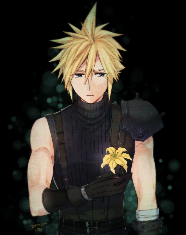 cloud strife (final fantasy and 2 more) drawn by krudears