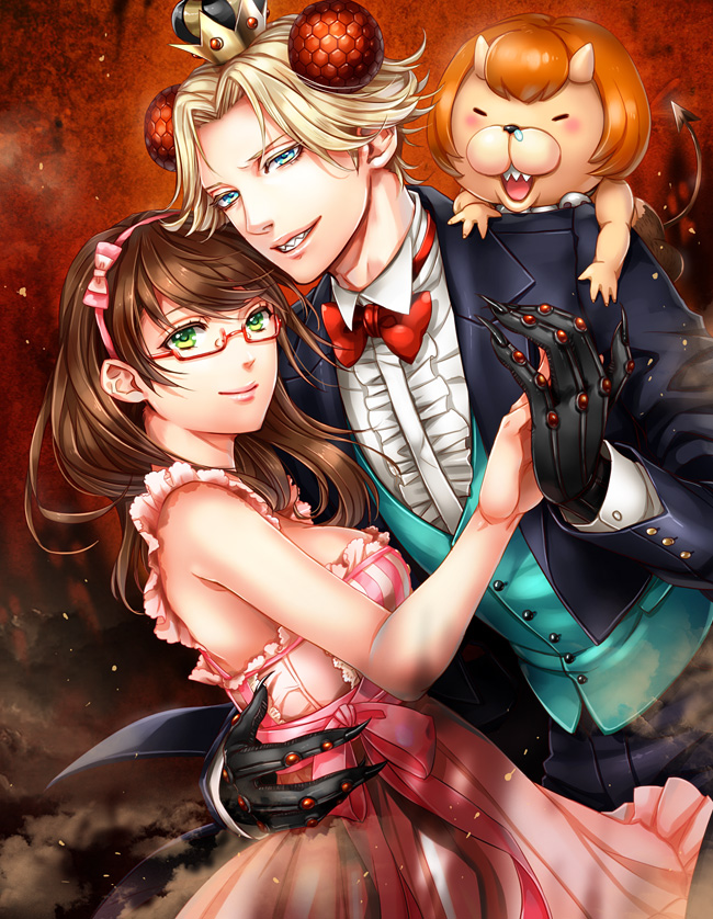 sakuma rinko, beelzebub, and azazel (yondemasu yo azazel-san.) drawn by doro_(sabarudoro)