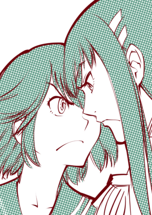 matoi ryuuko and kiryuuin satsuki (kill la kill) drawn by ueyama_michirou