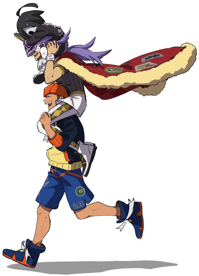 leon, raihan, and allister (pokemon and 1 more) drawn by sukehige