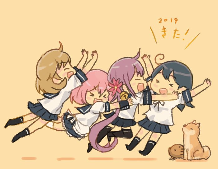 ushio, akebono, sazanami, oboro, and sazanami kai (kantai collection) drawn by saiguchi_otoufu