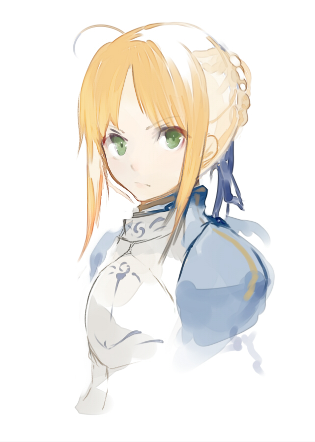 artoria pendragon and saber (fate and 1 more) drawn by shirabi