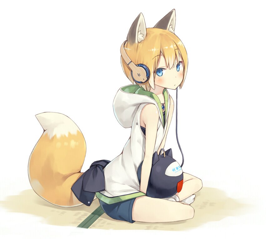 shiratama kitsune and kuroino (original) drawn by poco_(asahi_age)