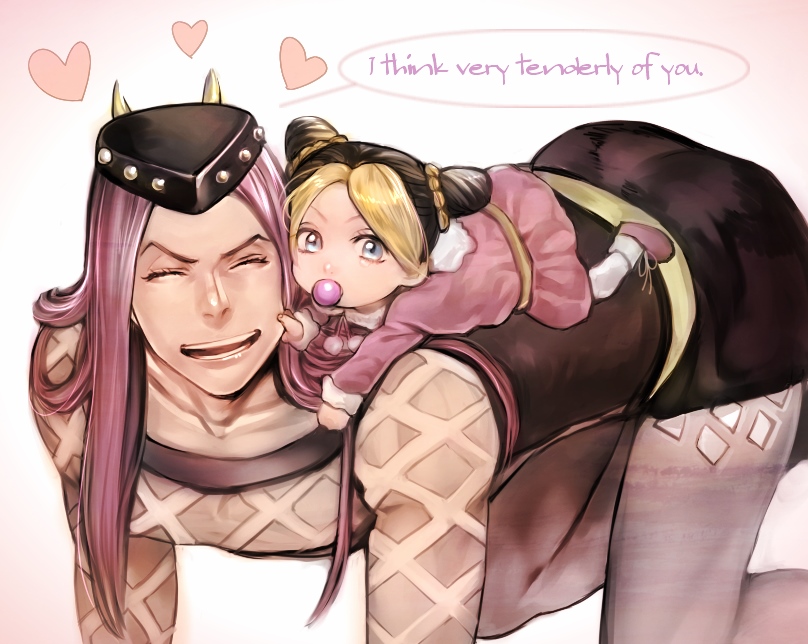 kujo jolyne and narciso anasui (jojo no kimyou na bouken and 1 more) drawn by motoi_(spieler)