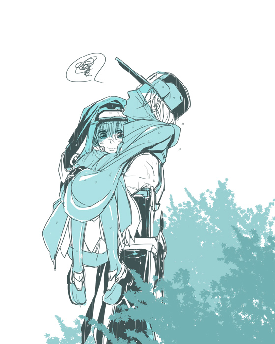 mary stuart and tenzou crossunite (kyoukaisenjou no horizon) drawn by hjm