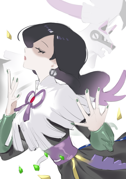 hex maniac and silvally (pokemon and 1 more) drawn by raine_(acke2445)