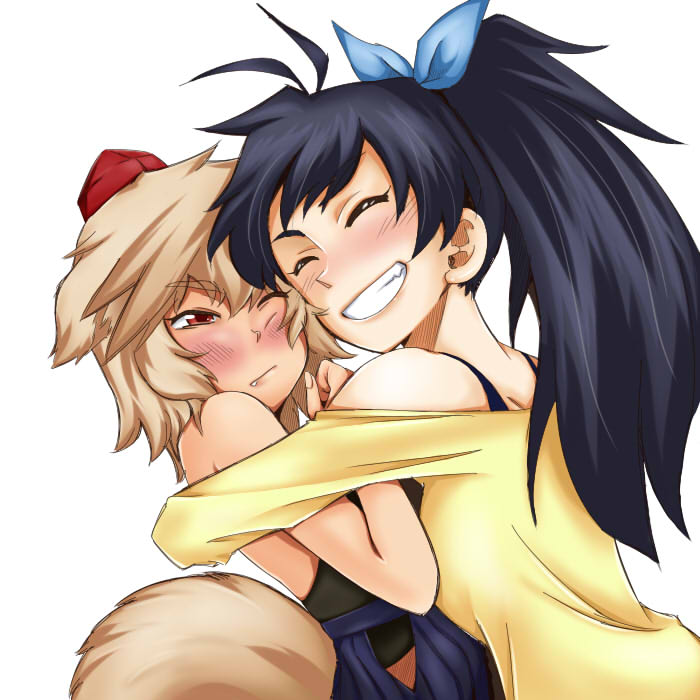 inubashiri momiji and ganaha hibiki (touhou and 1 more) drawn by shiro_tou_umeshu