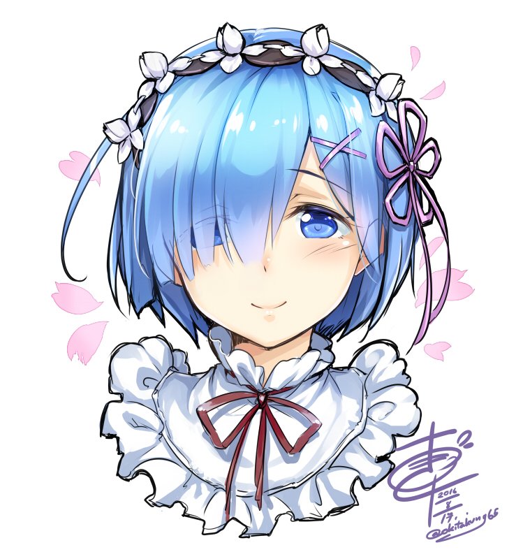 rem (re:zero kara hajimeru isekai seikatsu) drawn by okitakung