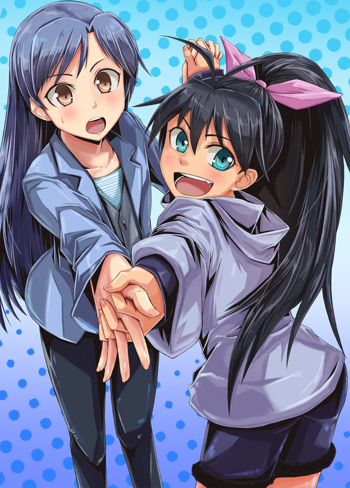 kisaragi chihaya and ganaha hibiki (idolmaster) drawn by dan_(orange_train)