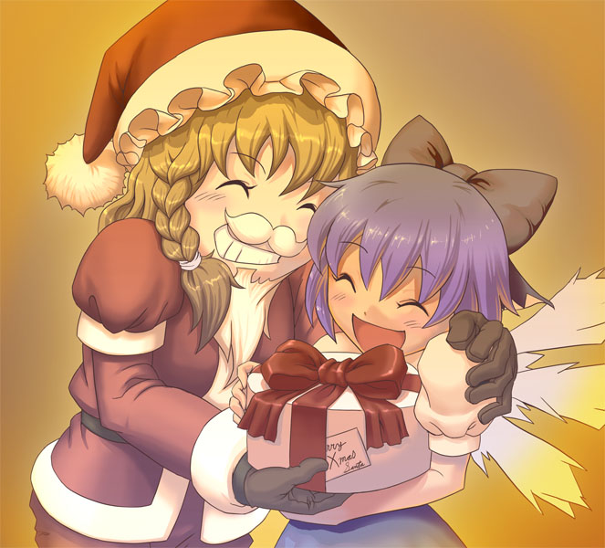 kirisame marisa and cirno (touhou) drawn by shiroi_karasu