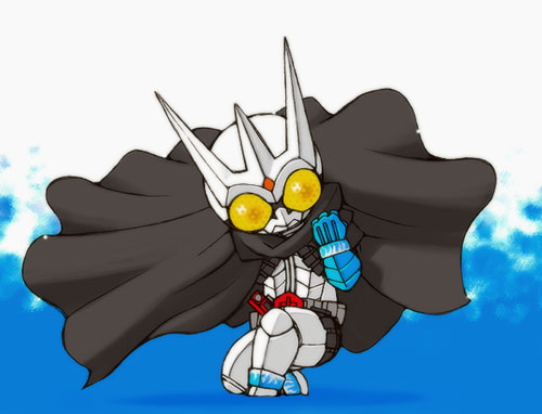 kamen rider eternal (kamen rider and 1 more) drawn by kaos