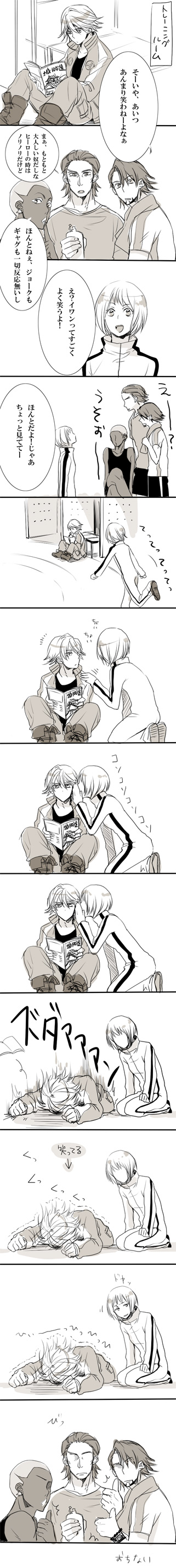 kaburagi t. kotetsu, ivan karelin, huang pao-lin, antonio lopez, and nathan seymour (tiger & bunny) drawn by norujiro