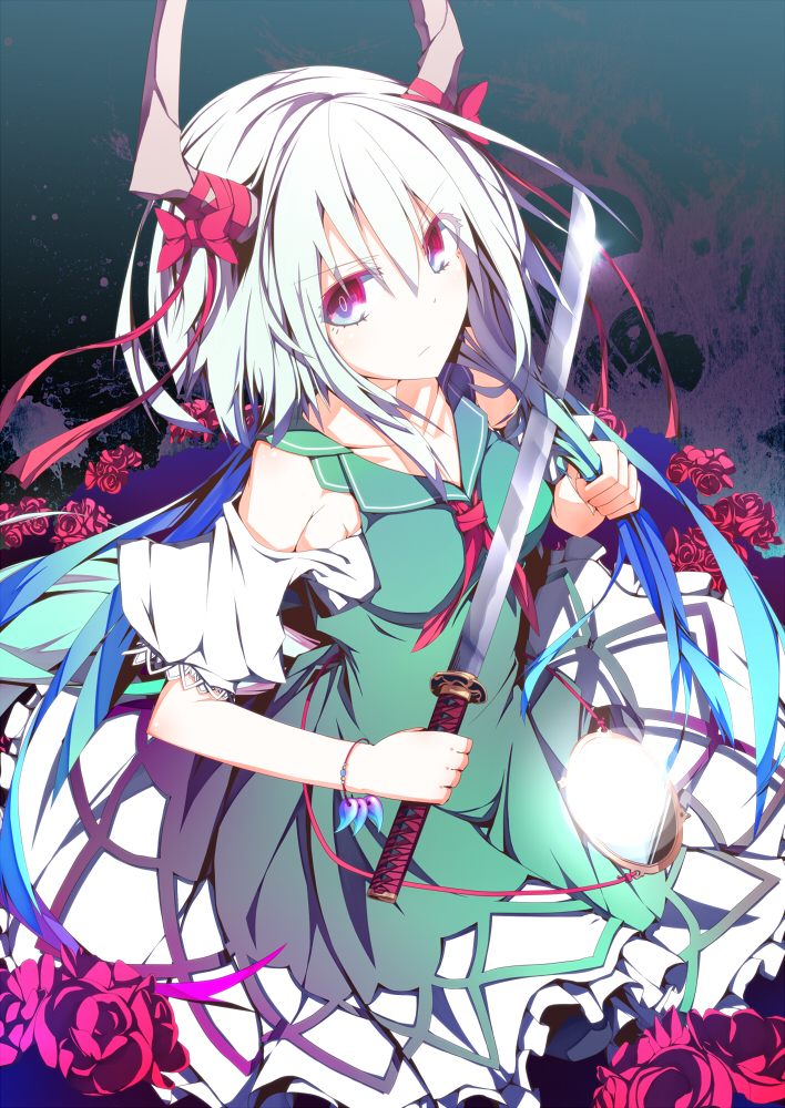 kamishirasawa keine and ex-keine (touhou) drawn by ichiyan