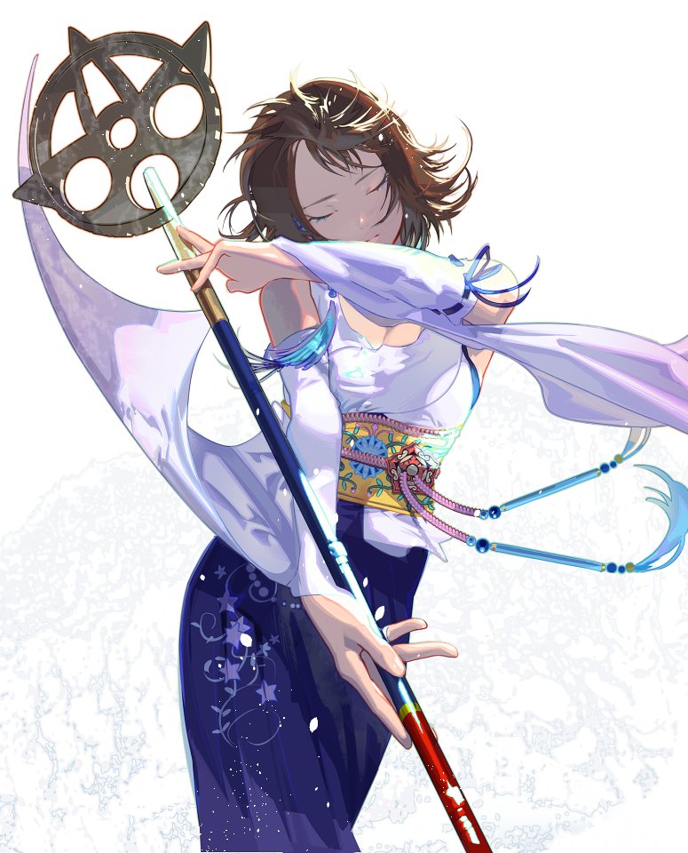 yuna (final fantasy and 1 more) drawn by cofffee