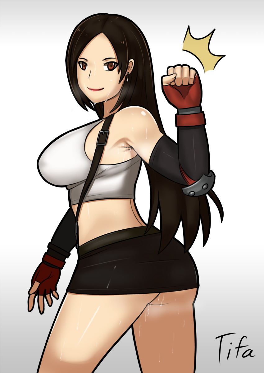 tifa lockhart (final fantasy and 1 more) drawn by saberrung