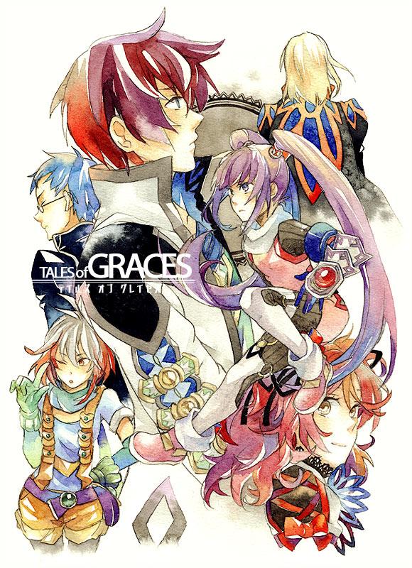sophie, asbel lhant, cheria barnes, pascal, hubert ozwell, and 1 more (tales of and 1 more) drawn by hachi_888