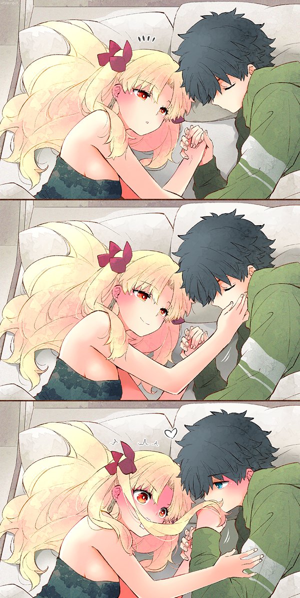 fujimaru ritsuka and ereshkigal (fate and 1 more) drawn by azumi_(myameco)