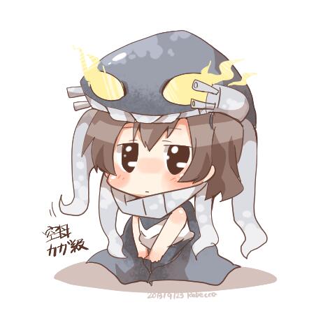 kaga and wo-class aircraft carrier (kantai collection) drawn by rebecca_(keinelove)