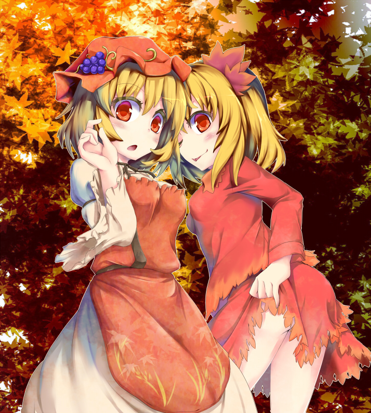 aki minoriko and aki shizuha (touhou) drawn by yatsushi_(yatsushi_c)