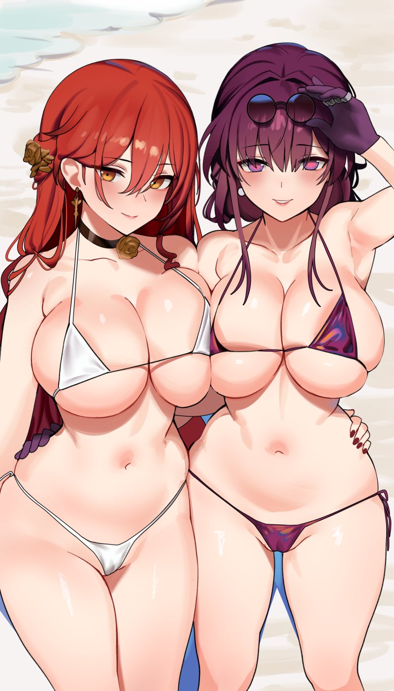 kafka and himeko (honkai and 1 more) drawn by ndgd