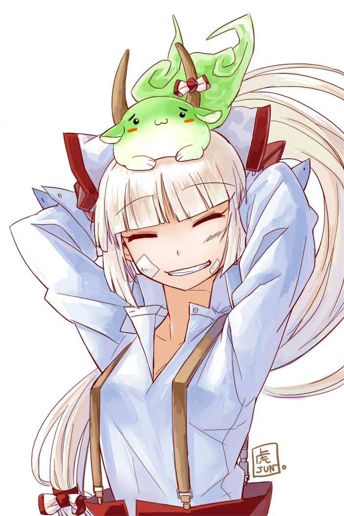 fujiwara no mokou, kamishirasawa keine, and ex-keine (touhou) drawn by tora_jun