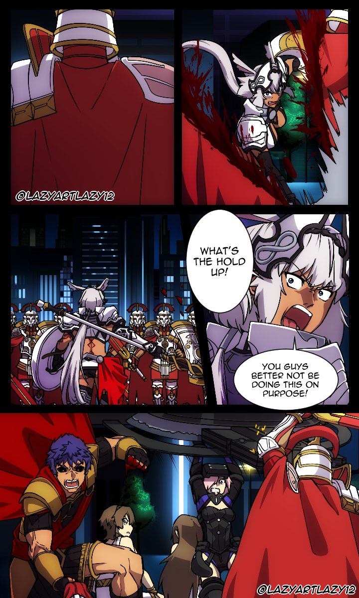 mash kyrielight, caenis, caligula, adele, makarios, and 1 more (fate and 1 more) drawn by lazyartlazy12 and tyrnickleback