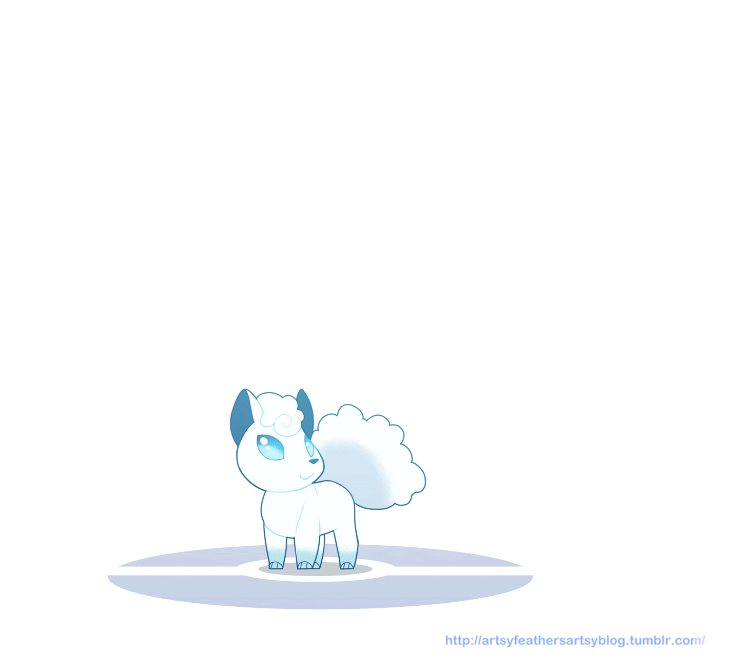 alolan vulpix and alolan ninetales (pokemon) drawn by kressent_rhodes