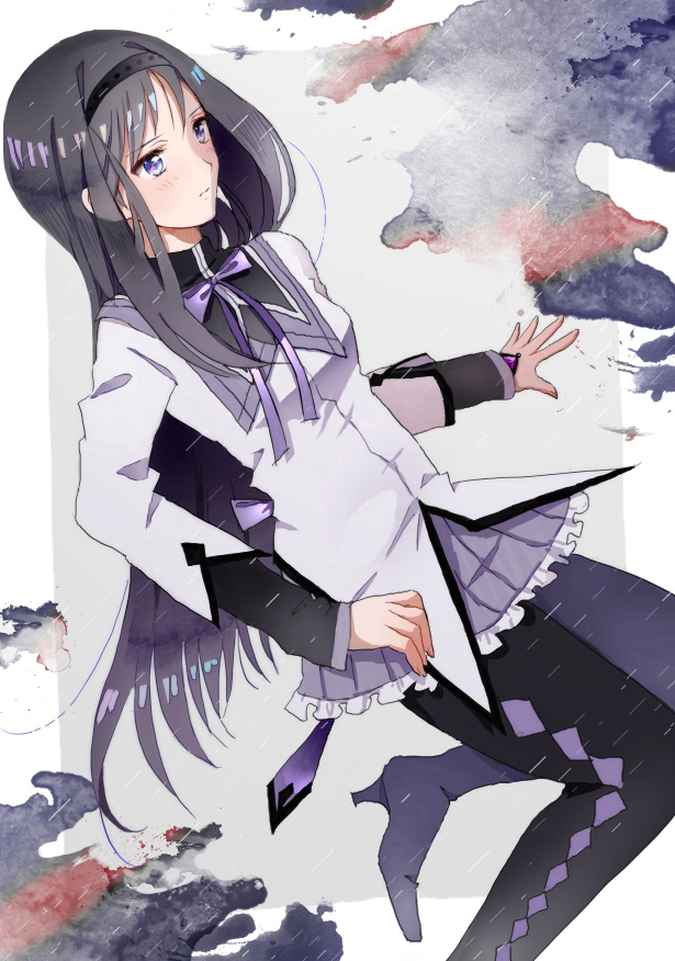 akemi homura (mahou shoujo madoka magica) drawn by hishi_(k-xaby)