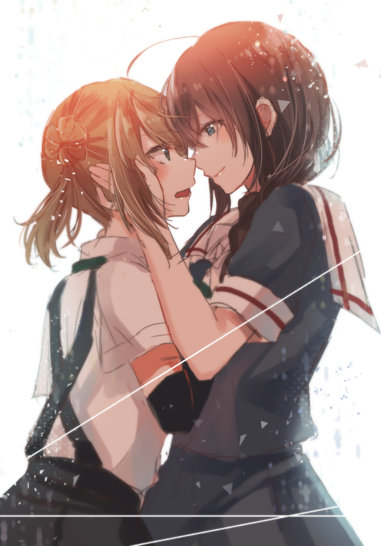 shigure and michishio (kantai collection) drawn by rinto_(rint_rnt)