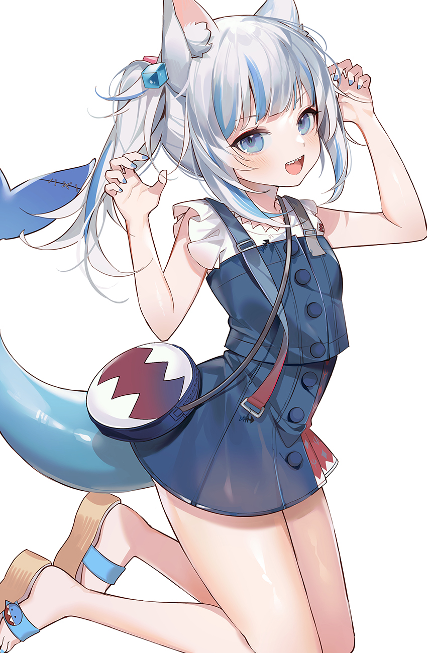 gawr gura (hololive and 1 more) drawn by machi_(machi0910)