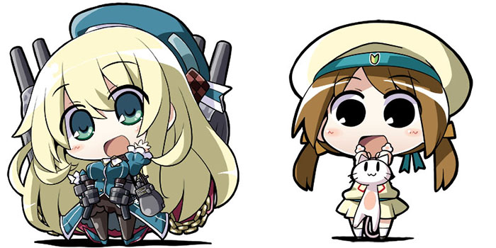 atago, error musume, and girl holding a cat (kantai collection) drawn by akaneya