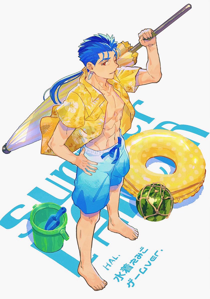 cu chulainn (fate and 1 more) drawn by hal_(haaaalhal)