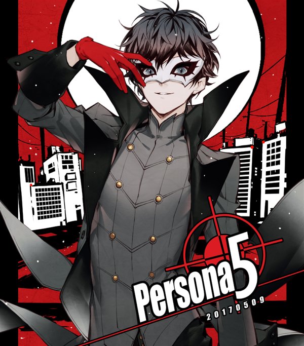 amamiya ren and joker (persona and 1 more) drawn by yue_(returntobirth)
