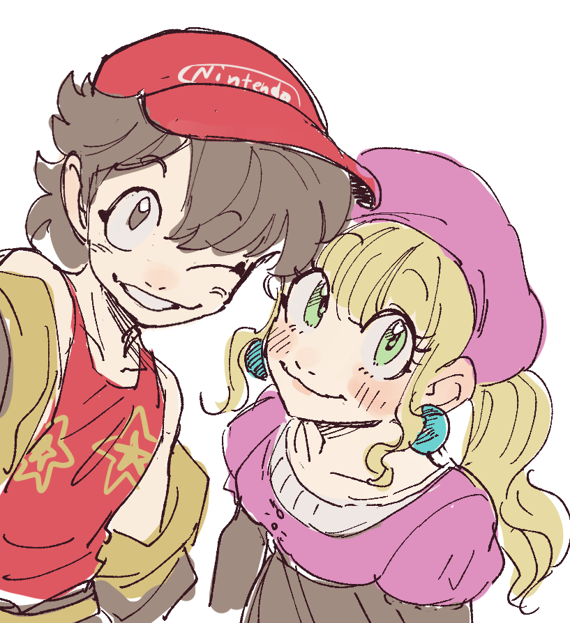 diddy kong and dixie kong (nintendo and 2 more) drawn by dancho_no_mori