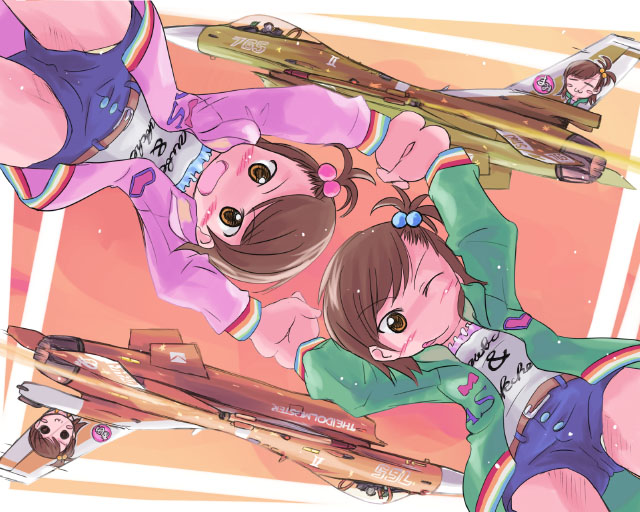 futami mami and futami ami (idolmaster and 3 more) drawn by mtr