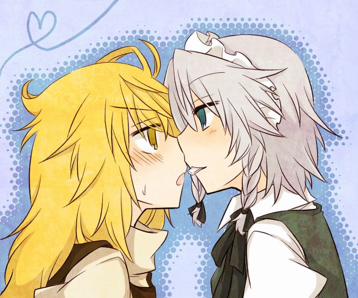 kirisame marisa and izayoi sakuya (touhou) drawn by yuuta_(monochrome)