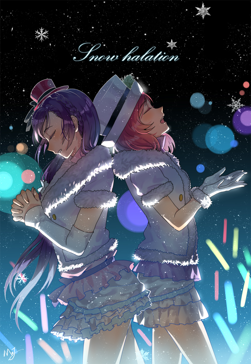 nishikino maki and tojo nozomi (love live! and 1 more) drawn by majiang