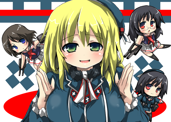 atago, takao, maya, and choukai (kantai collection) drawn by oshiruko_(uminekotei)