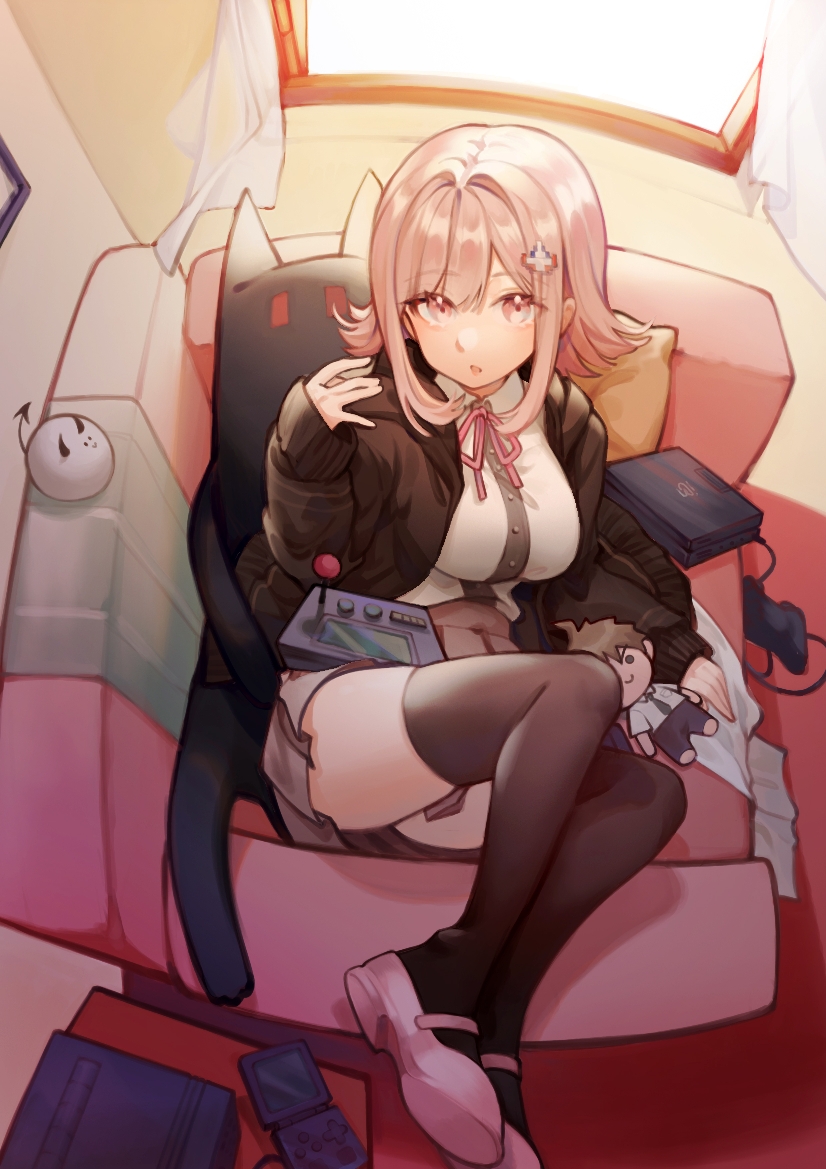 nanami chiaki and hinata hajime (danganronpa and 2 more) drawn by mako_(mayoi3677)