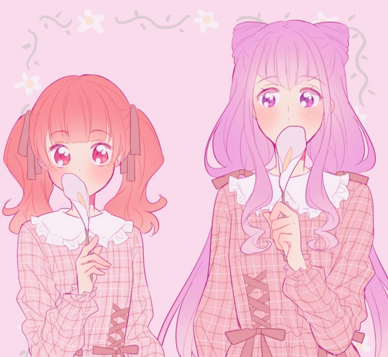 ruru amour and aisaki emiru (precure and 1 more) drawn by nachuchoco
