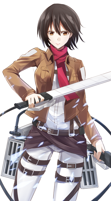 mikasa ackerman (shingeki no kyojin) drawn by aosaki_yukina