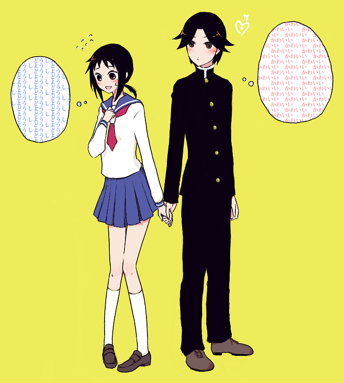 kaga ai and kino kuniya (sayonara zetsubou sensei) drawn by akota