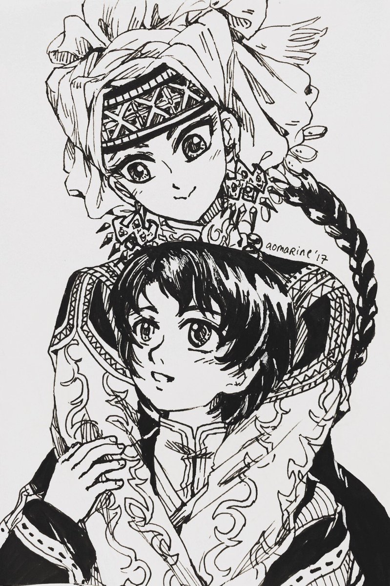 amir halgal and karluk eihon (otoyomegatari) drawn by aomarinesword